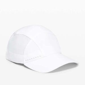 Lululemon Fast and Free Womens Run Hat EliteWhite Cap with Breathable Mesh